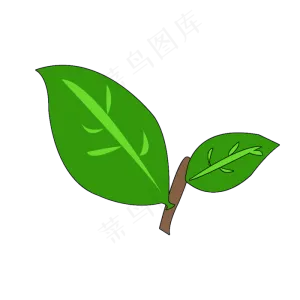 茶叶装饰图案小绿叶