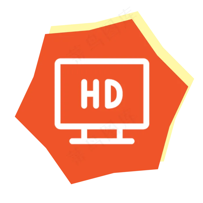 视频播放icon图标高清HD(2000X2000(DPI:300))psd模版下载