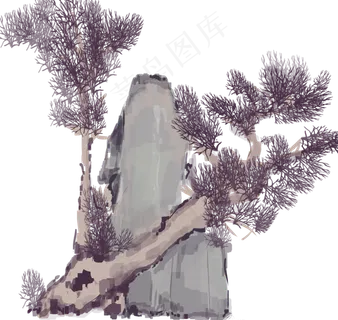 水墨风松柏 水墨风松柏