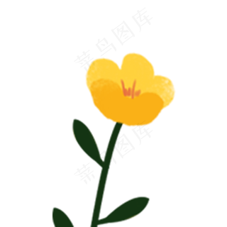 卡通黄色花朵下载