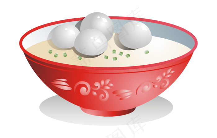 元宵佳节汤圆合家欢,免抠元素