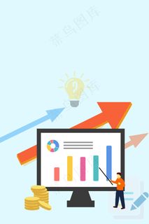 简约商务企业数据广告