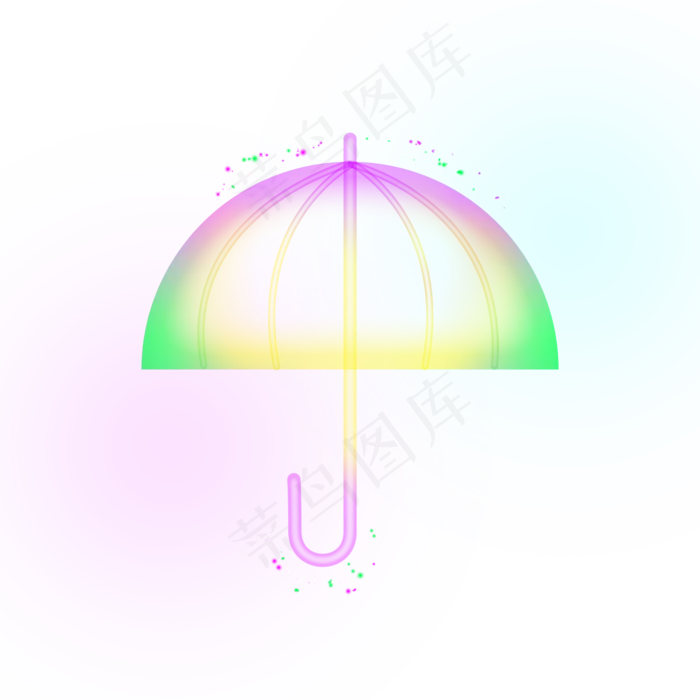 光感效果保护伞元素,免抠元素(2000*2000px 72 dpi )psd模版下载