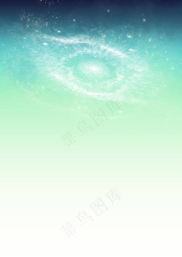 绿色唯美星空,免抠元素