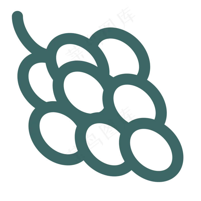 一串卡通的葡萄水果(2000X2000(DPI:300))psd模版下载
