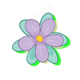 手绘花纹简约卡通