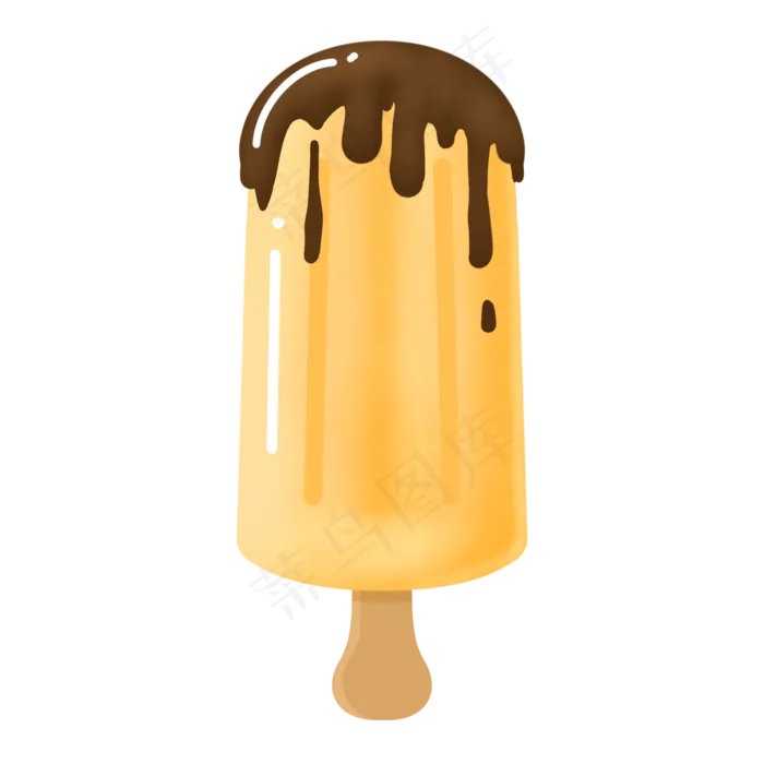 夏季美食卡通芒果味棒冰(2000X2000(DPI:300))psd模版下载