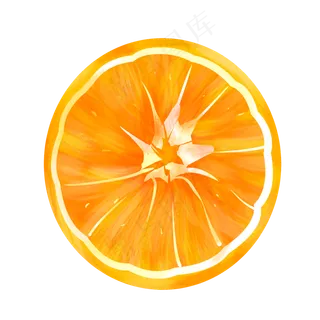 卡通切片橙子