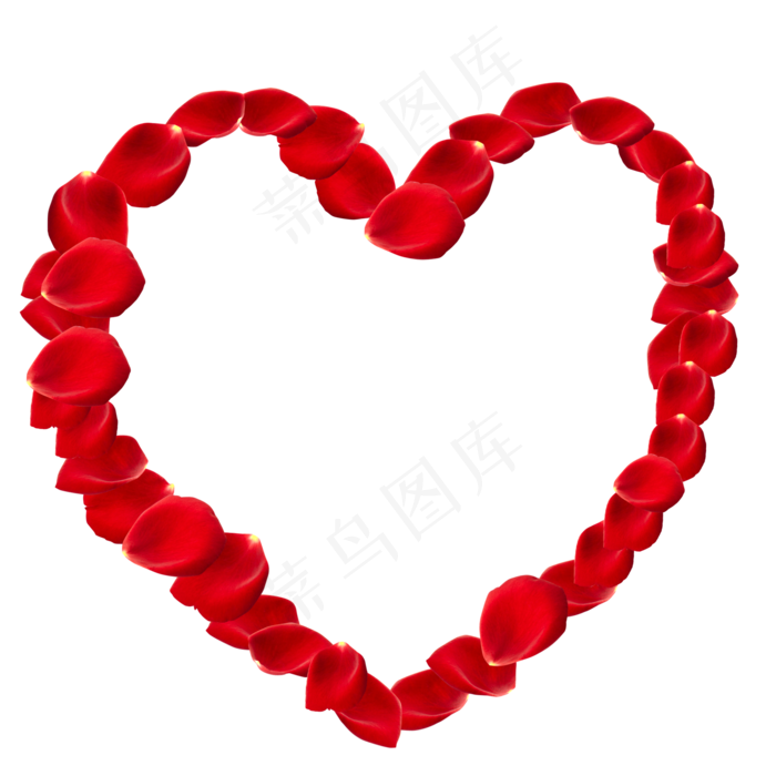 免扣红色情人节爱心玫瑰花瓣