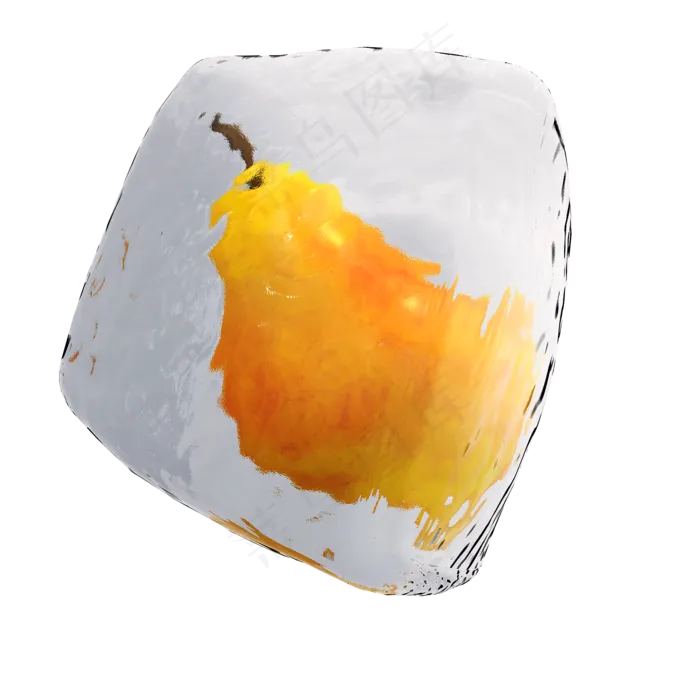 立体质感冰块png图(2000X2000(DPI:300))psd模版下载