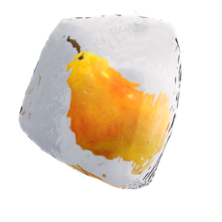 立体质感冰块png图