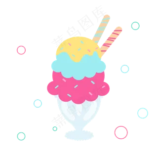 夏季清新可爱冰淇淋