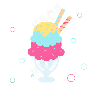 夏季清新可爱冰淇淋