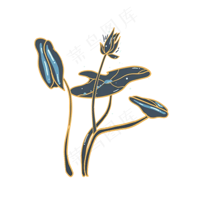 清凉小暑大暑荷叶莲花荷花(2000X2000(DPI:72))psd模版下载