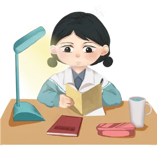 高考答题冲刺熬夜温书做题PNG