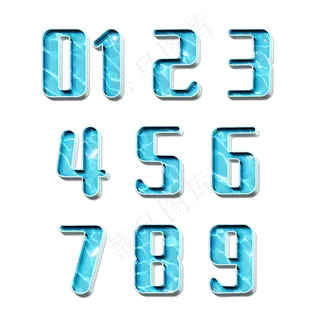 数字艺术海水创意字体设计原创