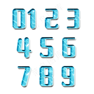 数字艺术海水创意字体设计原创