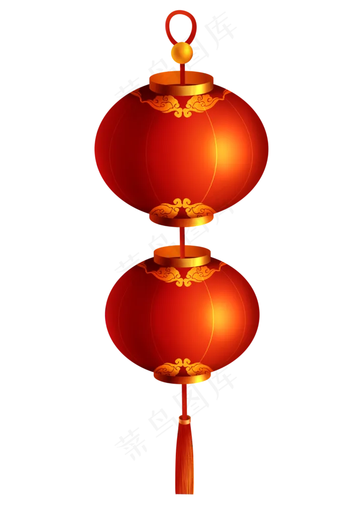 春节红色灯笼,免抠元素(3000X3000(DPI:299))psd模版下载