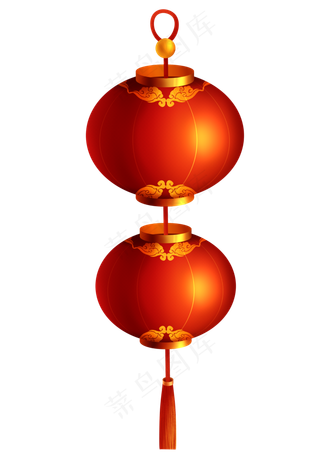 春节红色灯笼,免抠元素