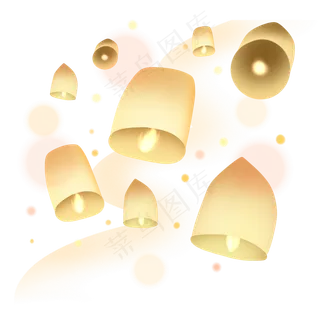 放孔明灯,免抠元素