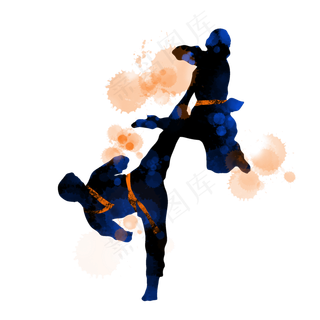 开学季跆拳道社团招新剪影,免抠元素