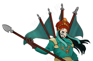 国风京剧脸谱人物