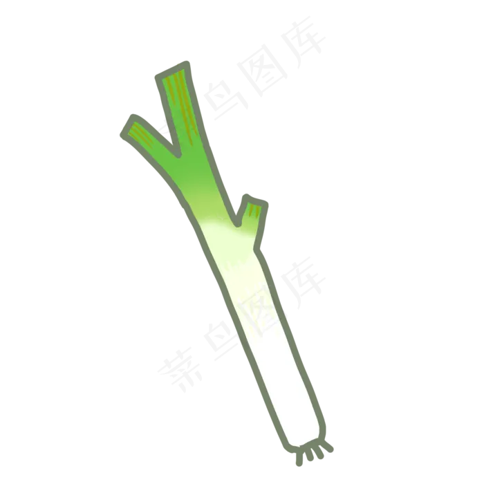 可爱手绘大葱图标PNG(2000X2000(DPI:300))psd模版下载