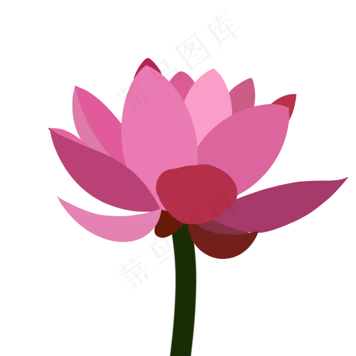 粉红色荷花装饰(3000X3000(DPI:300))psd模版下载