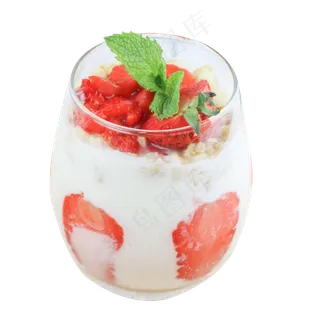 草莓饮品,免抠元素