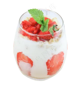 草莓饮品,免抠元素