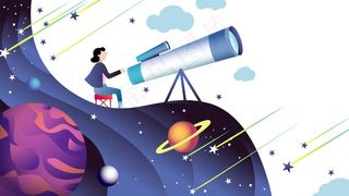 扁平科技遥望宇宙望远镜配图