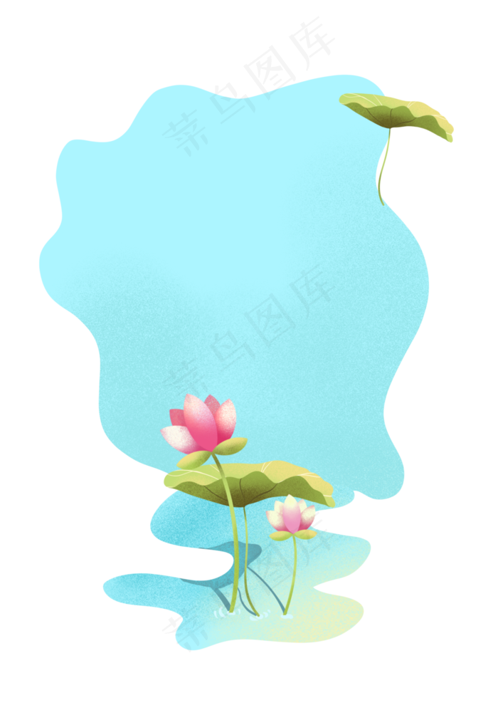 荷花荷叶边框(1688X2388(DPI:132))psd模版下载