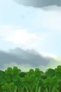 惊蛰四叶草psd分层banner