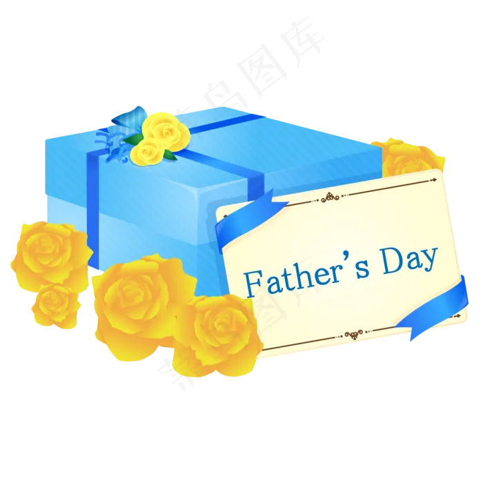 父亲节彩色卡通手绘父亲节礼物ai矢量模版下载