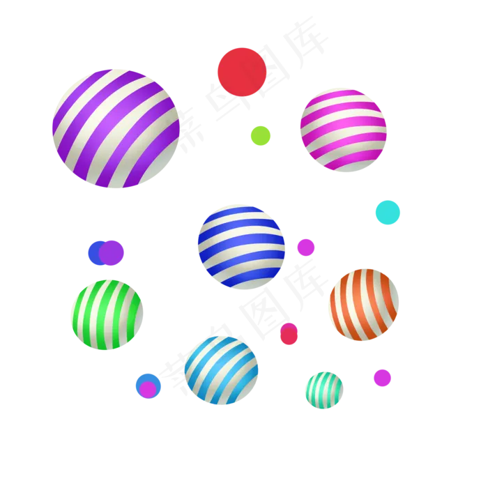 漂浮素材糖果元素(2000*2000px)psd模版下载