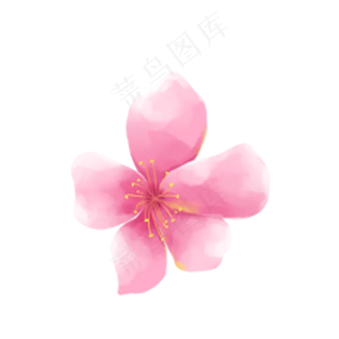 一朵漂亮的桃花免抠图,免抠元素(2000*2000px)psd模版下载