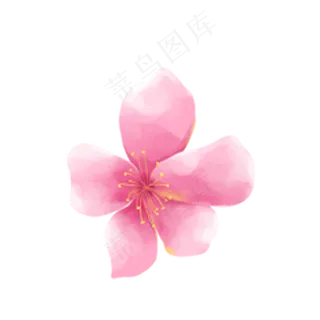 一朵漂亮的桃花免抠图,免抠元素