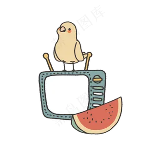 元素回忆里童年的夏天怀旧电视机