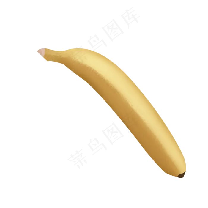 一根黄色手绘的香蕉psd免抠图(2000X2000(DPI:72))psd模版下载
