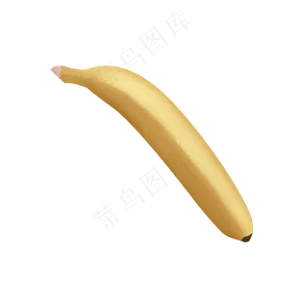 一根黄色手绘的香蕉psd免抠图