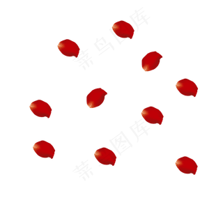 手绘玫瑰花瓣png素材