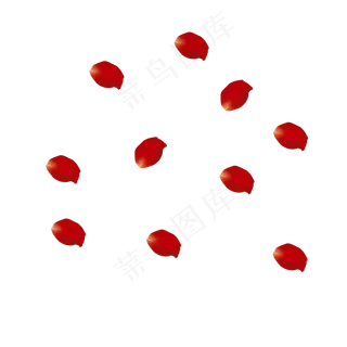 手绘玫瑰花瓣png素材