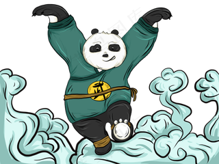 国潮动物国宝熊猫功夫