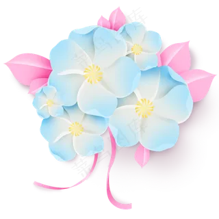 立体剪纸风花朵