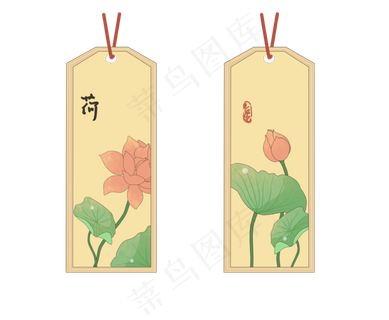 荷花标签