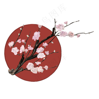 冬季浅粉唯美梅花