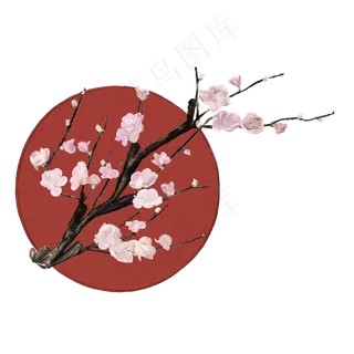 冬季浅粉唯美梅花