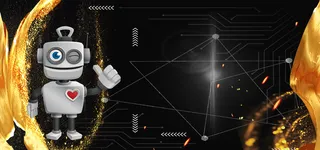 黑色金色未来机器人banner