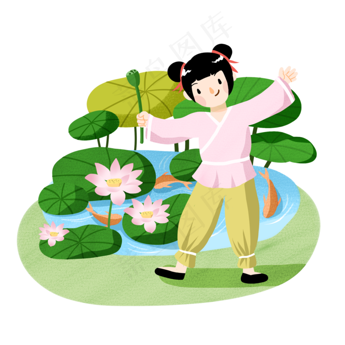 立夏荷塘边