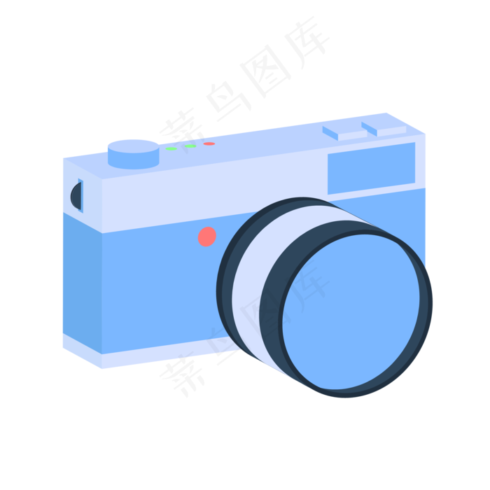 创意免扣2.5D卡通手绘素材相机,免抠元素